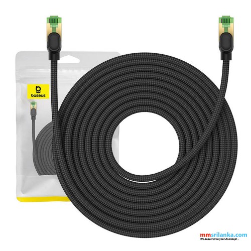 Baseus 15m High Speed CAT8 40Gigabit Ethernet Cable (Braided Cable) Custer Black